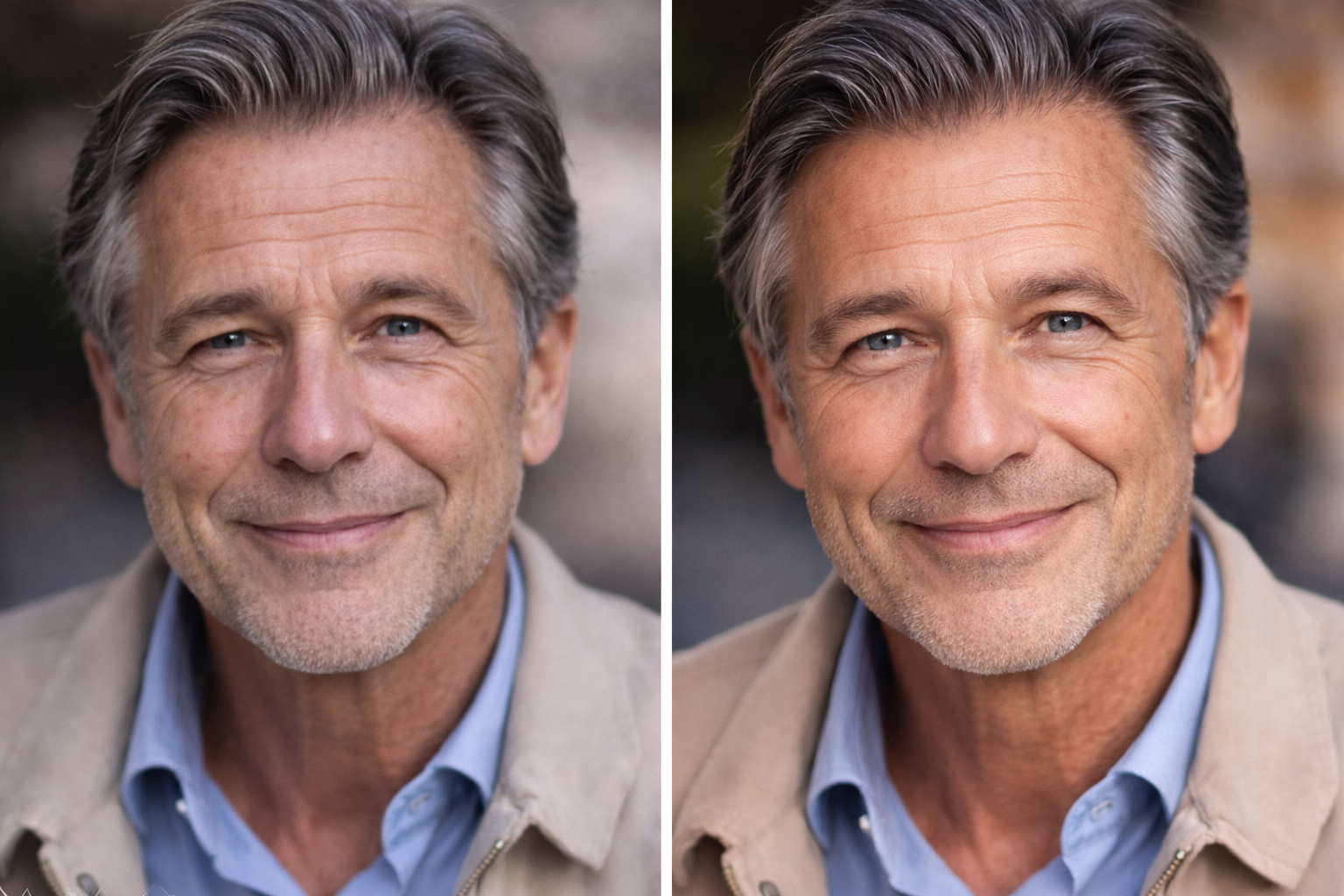 Face Enhancement - before and after portrait enhancement demo